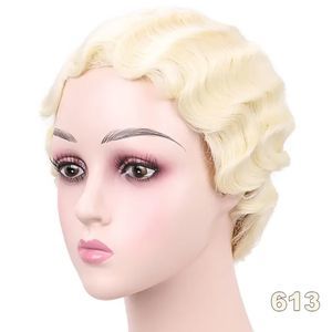 Blonde Heat-Resistant Pixie Cut Wig for Any Occasion Stylish Finger Wave Wig